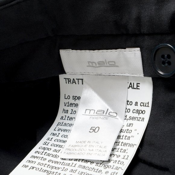 Malo Black Casual Pants US 34 IT 50 - Picture 4 of 4